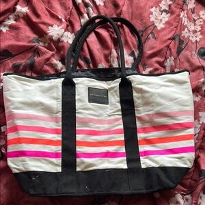 Victoria's Secret Multicolor Striped Tote Bag